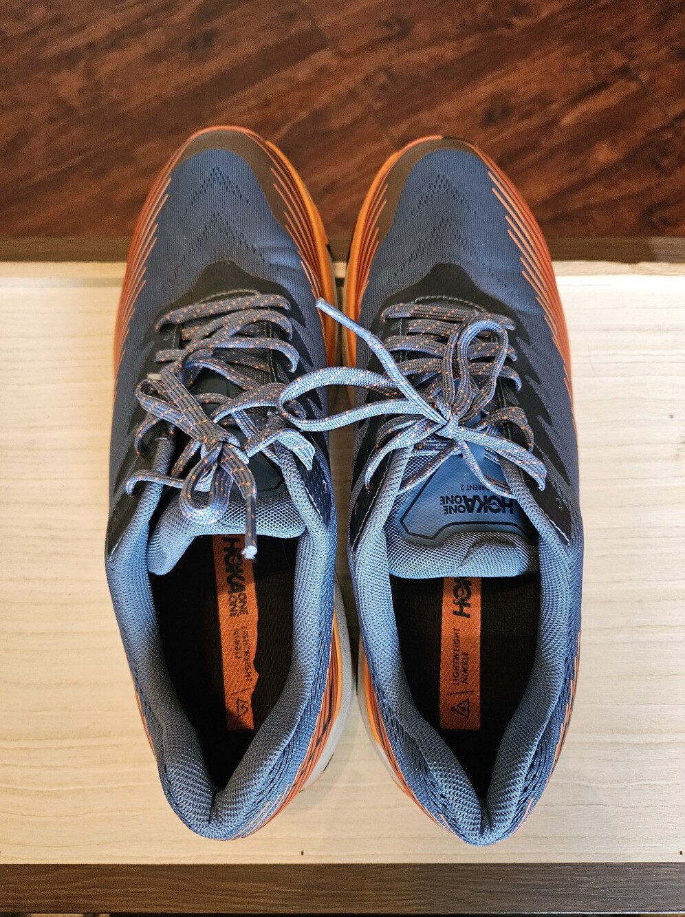 HOKA ONE ONE Torrent 2 Men's Running Shoes Real Teal/Harbor Mist/Orange Size 12
